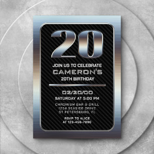 Mannen 20th Verjaardag Kaart