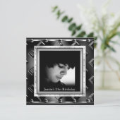 Mannen 21e verjaardag van de Zwarte Metale Kijk Kaart (Staand voorkant)