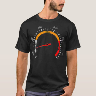 Mannen 225 graden rooktemperatuur BBQ T-shirt