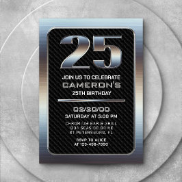 Mannen 25th Verjaardag Kaart