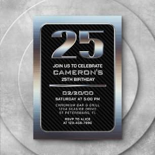 Mannen 25th Verjaardag Kaart