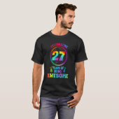 Mannen 27 jaar Geweldige 27 jaar oud 27e B T-shirt (Voorkant volledig)