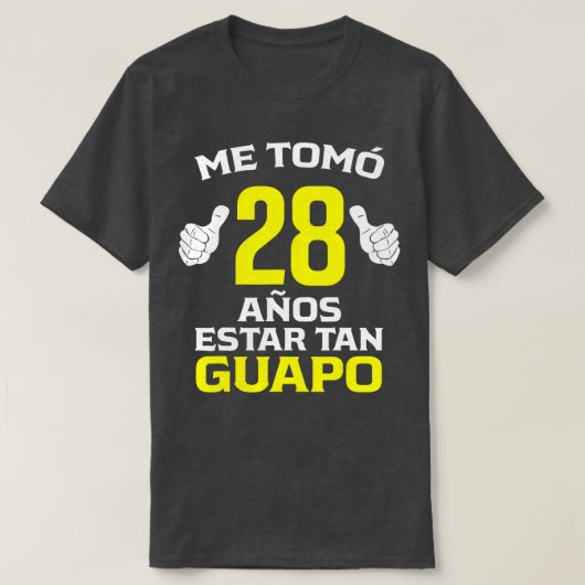 Mannen 28 Anos Regalo de Cumpleanos 28 para el T-shirt (Design voorkant)
