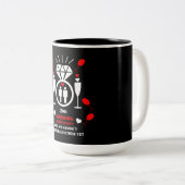 Mannen 2e Jubileum voor weduwen Tweekleurige Koffiemok (Voorkant rechts)
