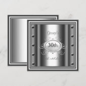 Mannen 30e Chrome verjaardagsfeestje Chrome Kaart (Voorkant / Achterkant)