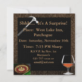 MANNEN 30e geboortecigars, Poker BRANDY-INVITATIES Kaart (Achterkant)