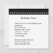 Mannen 30e verjaardag Black White Silver Kaart (Achterkant)