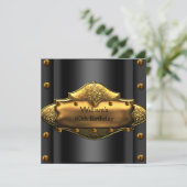 Mannen 30e verjaardag Gold Black Mans 3 Kaart (Staand voorkant)