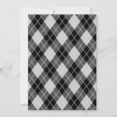 Mannen 30e verjaardag Golf Modern Argyle Zwart Kaart (Achterkant)