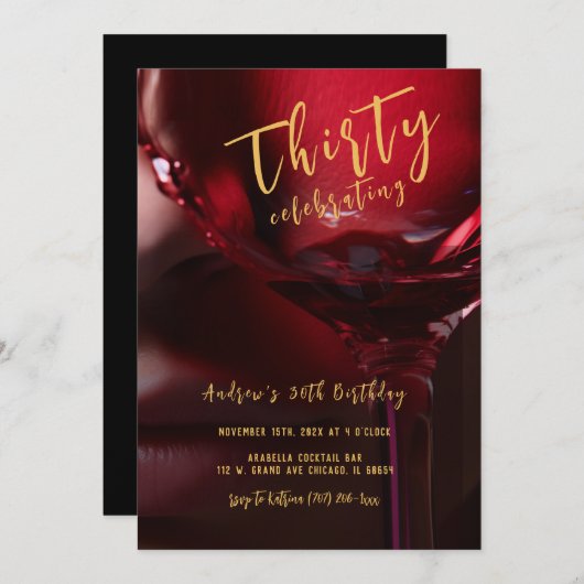 Mannen 30e verjaardag kaart (Voorkant / Achterkant)