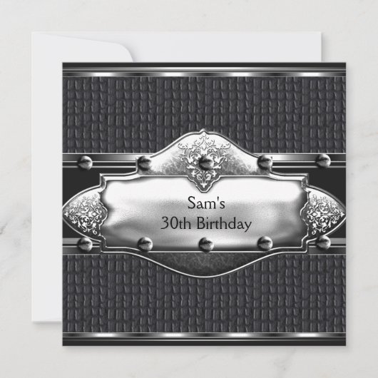 Mannen 30e verjaardag lederen zildemans kaart (Voorkant)