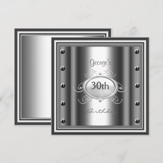 Mannen 30e verjaardag van de verjaardag van het Ch Kaart (Voorkant / Achterkant)