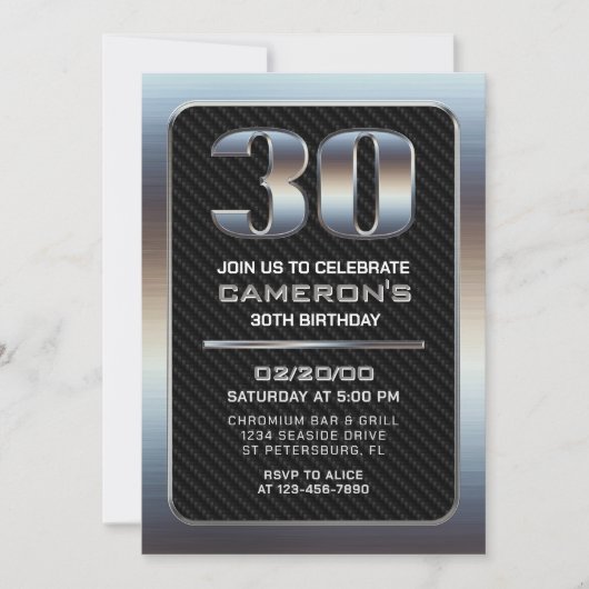 Mannen 30th Verjaardag Kaart (Voorkant)