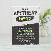 Mannen 32e verjaardagsuitnodigingen Graffiti Spuit Kaart (Staand voorkant)