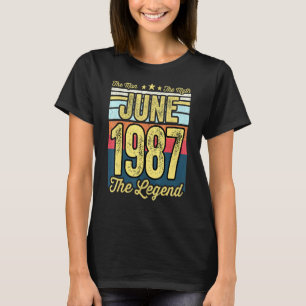Mannen 34e verjaardag de Man de mythe de Legende j T-shirt