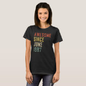 Mannen 35 jaar oud Geweldige sinds juni 1987 35e B T-shirt (Voorkant volledig)