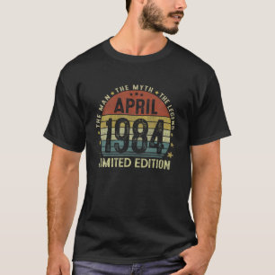 Mannen 38-jarige geschenken april 1984 Man Myth Le T-shirt