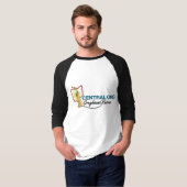 Mannen 3/4 Sleeve Raglan T-shirt (Voorkant volledig)