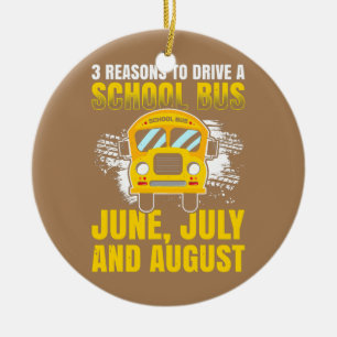 Mannen 3 Goede redenen om een schoolbus te besture Keramisch Ornament