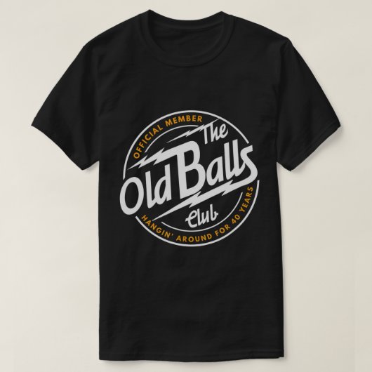 Mannen 40 jaar Geweldige Oude Balls Club 40th T-Sh T-shirt (Design voorkant)