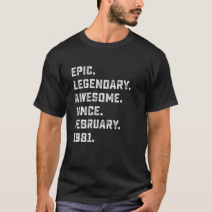 Mannen 40e verjaardag geeft epic Geweldige legende T-shirt