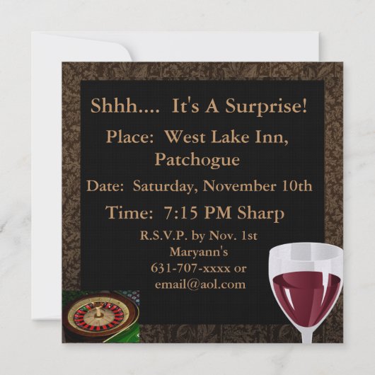 MANNEN 40e verjaardag uitnodiging WIJN, kaarten, s (Achterkant)