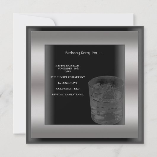 Mannen 40e verjaardag van het Man van de Elegant B Kaart (Achterkant)