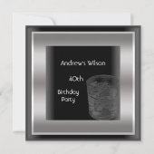 Mannen 40e verjaardag van het Man van de Elegant B Kaart (Voorkant)