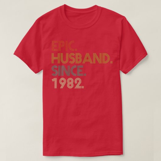 Mannen 40th Wedding Jubileum Shirten, Epic Husband T-shirt (Design voorkant)