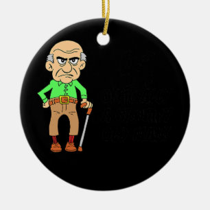 Mannen 41 Officieel brutaal oud Man over de heuvel Keramisch Ornament