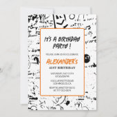 Mannen 41e verjaardagsuitnodigingen Graffiti Party Kaart (Voorkant)