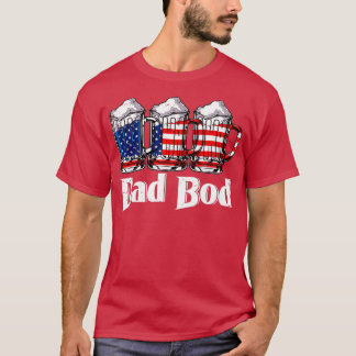 Mannen 4 juli Pa Bod Beer Merica American T-shirt