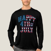Mannen 4 juli Tri-Blend shirt (Voorkant volledig)