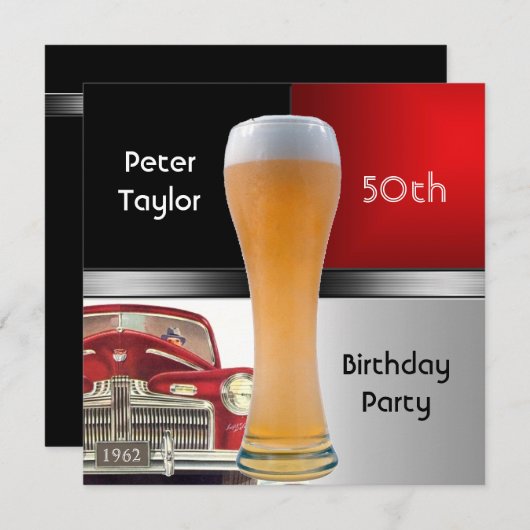 Mannen 50 september 1962 Rode roodroodrover Kaart (Voorkant / Achterkant)