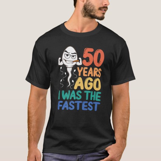 Mannen 50e verjaardag Gag Dress 50 jaar geleden wa T-shirt (Voorkant)