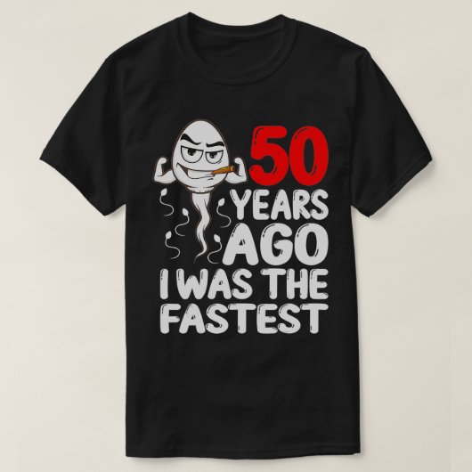 Mannen 50e verjaardag Gag jurk 50 jaar geleden was T-shirt (Design voorkant)