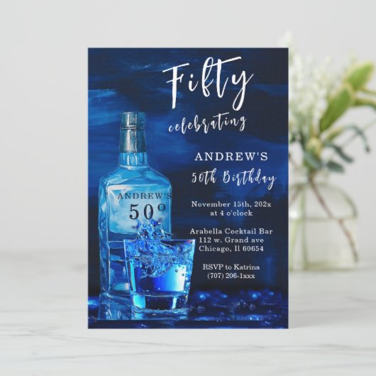 Mannen 50e verjaardag kaart (Staand voorkant)