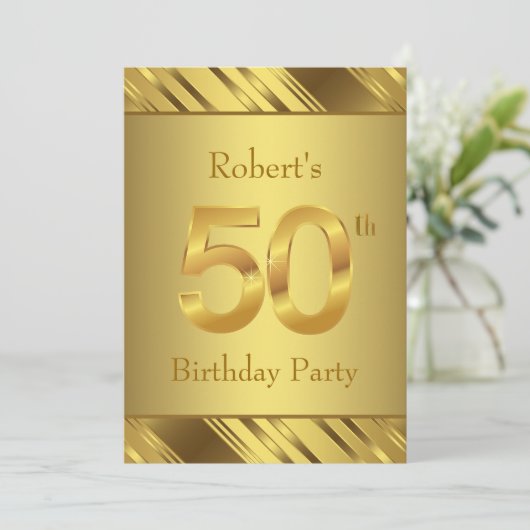 Mannen 50ste verjaardag kaart (Staand voorkant)