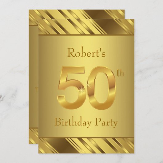 Mannen 50ste verjaardag kaart (Voorkant / Achterkant)