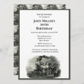 Mannen 50th Verjaardagsfeest Uitnodiging (Voorkant / Achterkant)