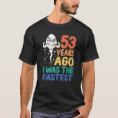 Mannen 53e verjaardag Gag Dress 53 jaar geleden wa T-shirt (Voorkant)