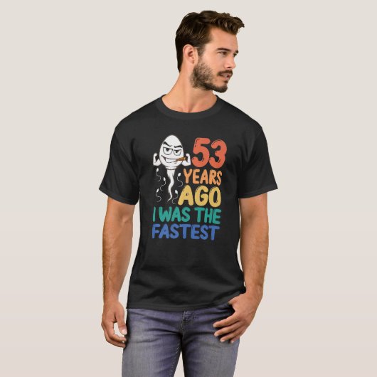 Mannen 53e verjaardag Gag Dress 53 jaar geleden wa T-shirt (Voorkant volledig)