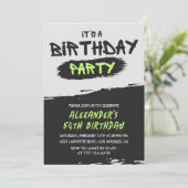 Mannen 54ste verjaardagsuitnodigingen Graffiti Spu Kaart (Staand voorkant)