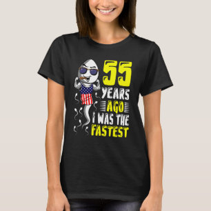 Mannen 55 jaar geleden was ik de snelste 55ste ver t-shirt