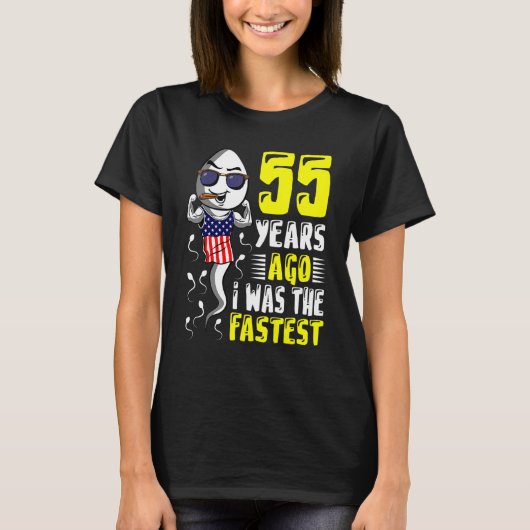 Mannen 55 jaar geleden was ik de snelste 55ste ver t-shirt (Voorkant)