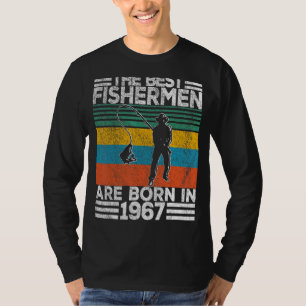 Mannen 55 jaar oude visser Vist 55e verjaardag T-shirt