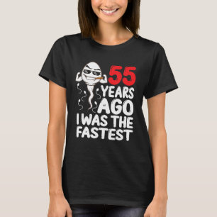 Mannen 55ste Verjaardag Gag Jurk 55 jaar geleden w T-shirt