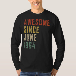 Mannen 58 jaar oud Geweldige sinds juni 1964 58ste T-shirt