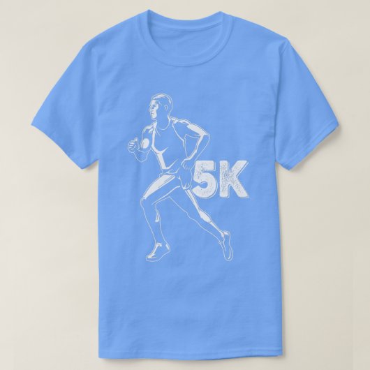 Mannen 5.000 marathonloopproducten t-shirt (Design voorkant)