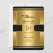 Mannen 5 0th Birthday Black Vintage 2 Kaart (Voorkant)